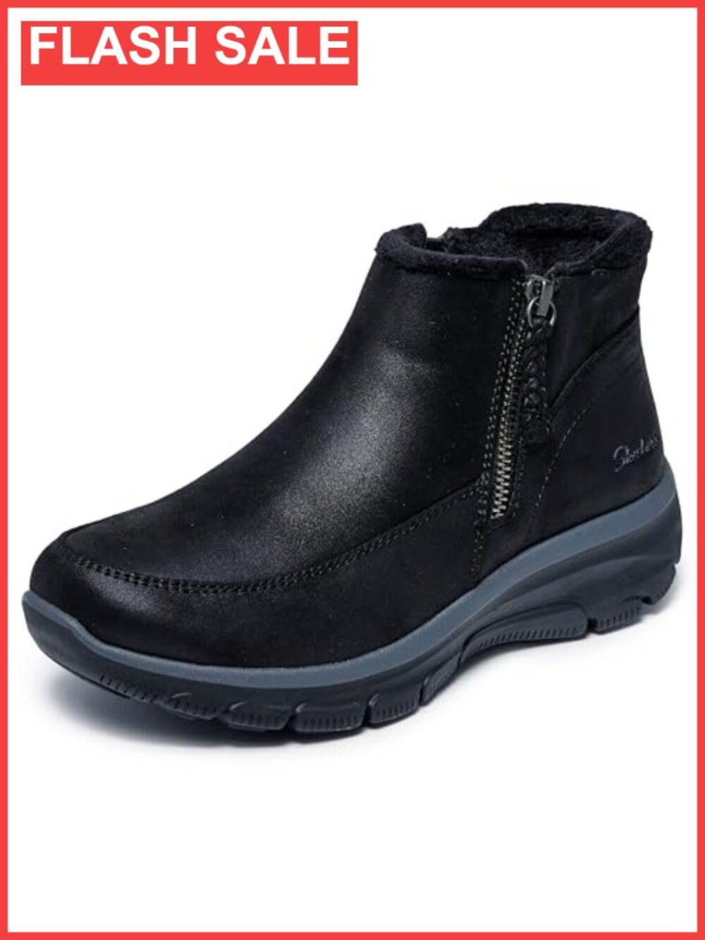 Vegan Leather Ankle Bootie Water Resistant Memory Foam Fall Boot